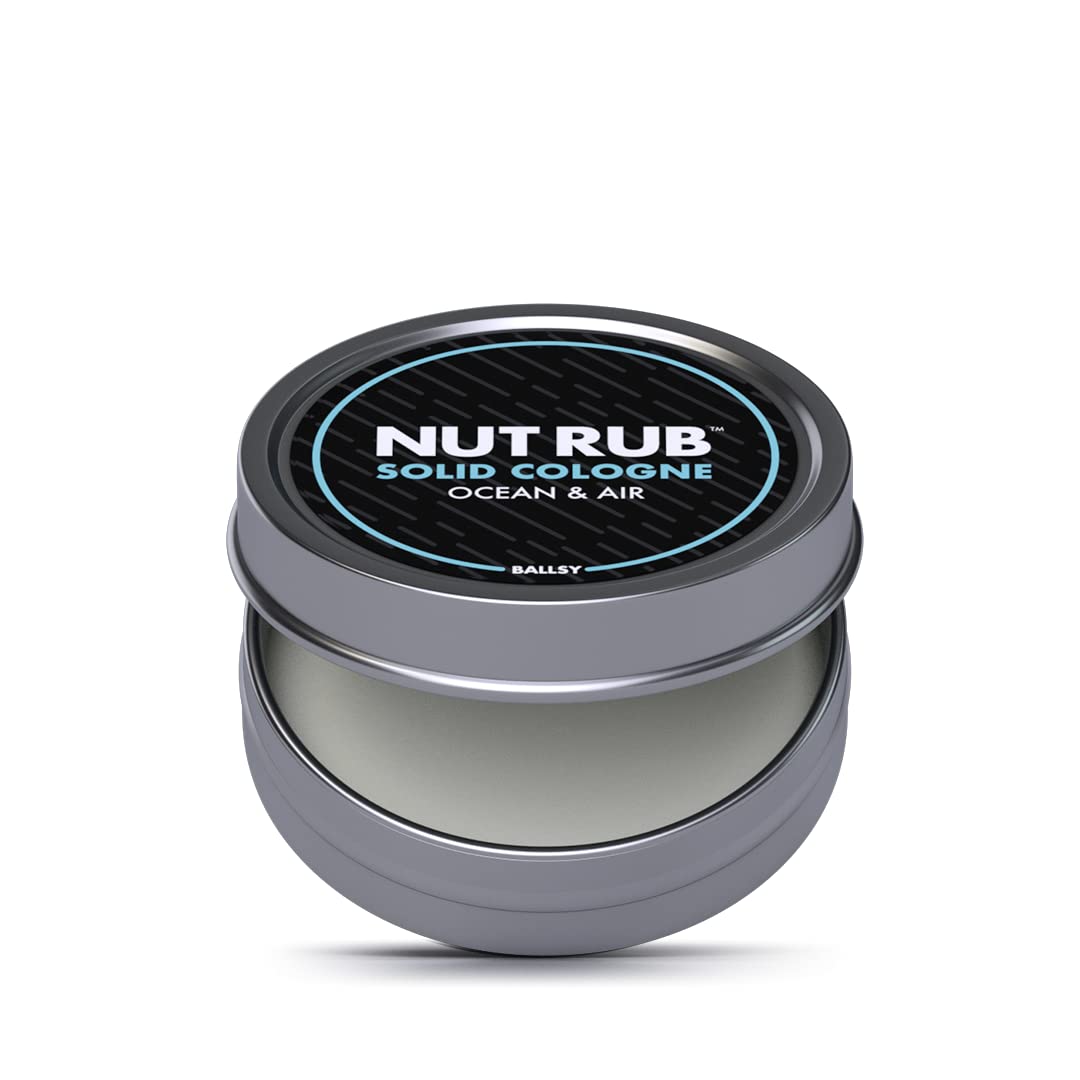 Ballsy NutRub, Cologne for Everywhere, with Beeswax, Coconut and Sunflower Seed Oil, Ocean and Air .85 oz